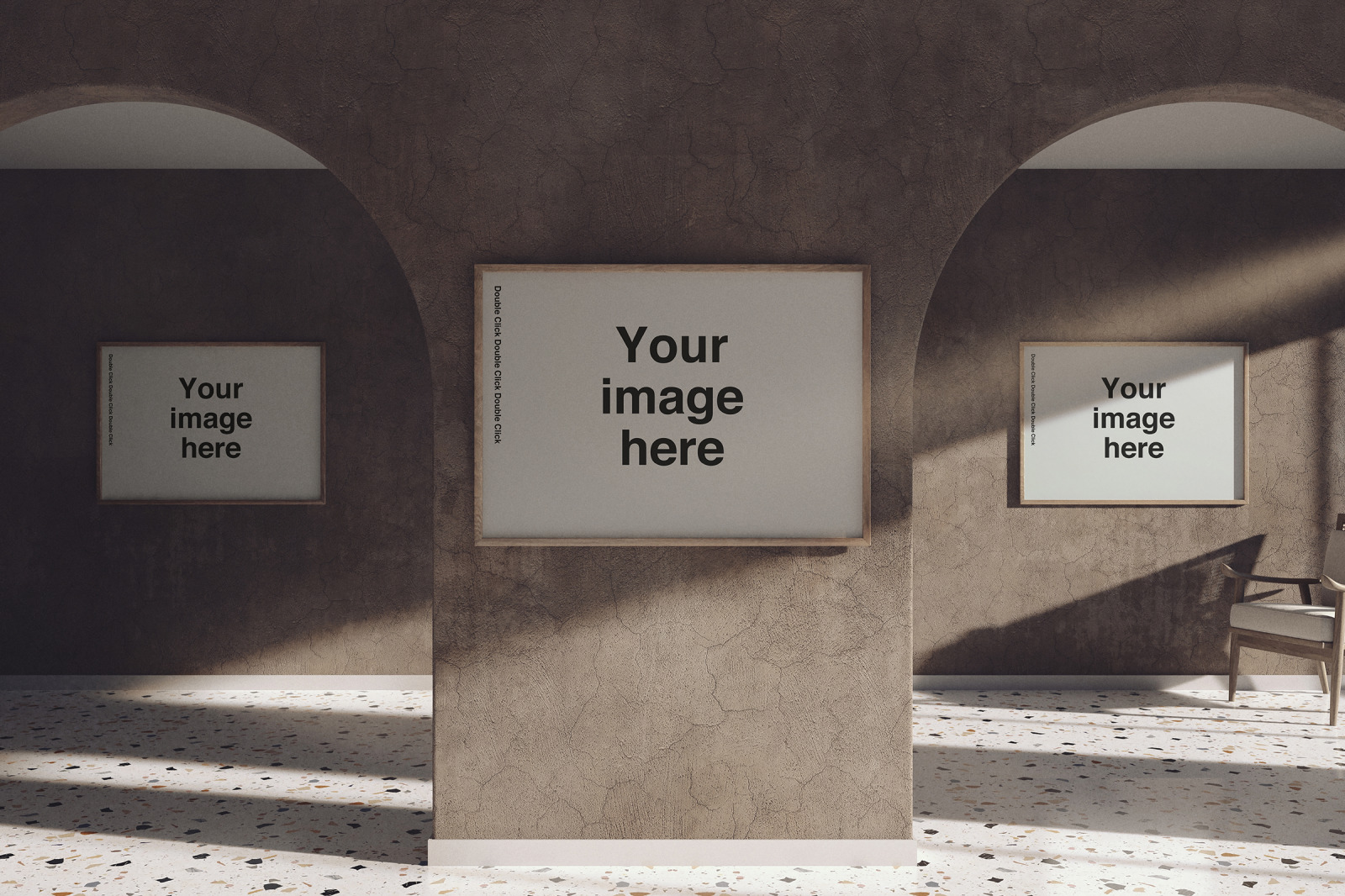 Curved Gallery Scene Mockups