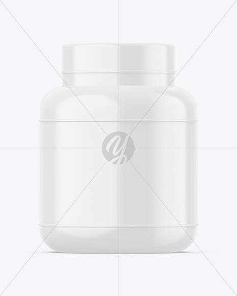 Glossy Plastic Jar Mockup