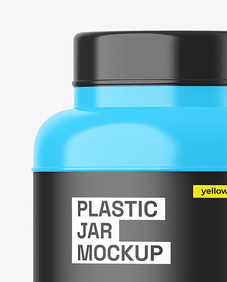 Glossy Plastic Jar Mockup