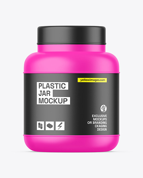 Matte Plastic Jar Mockup