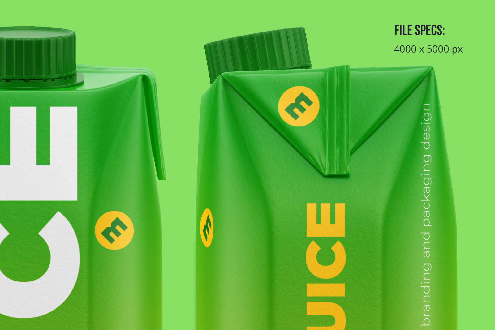 Juice Mockup. Tetra Prisma Aseptic 1000ml