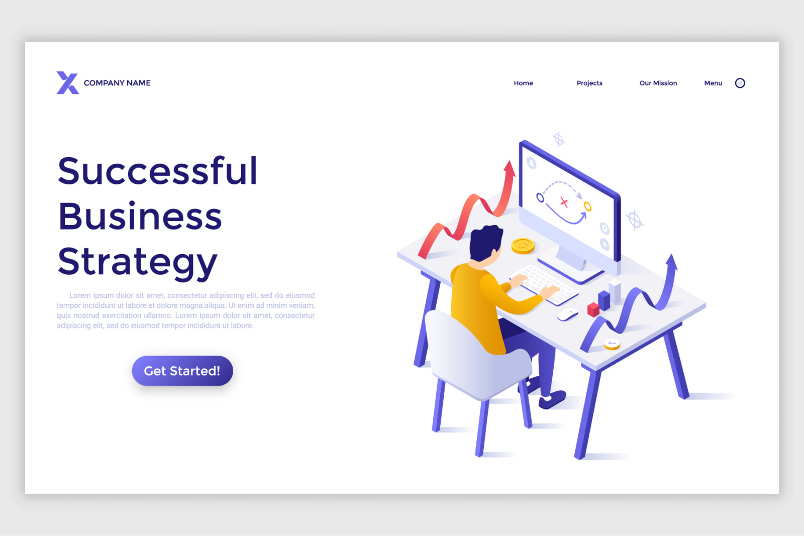 12 Isometric Templates. Business Strategies