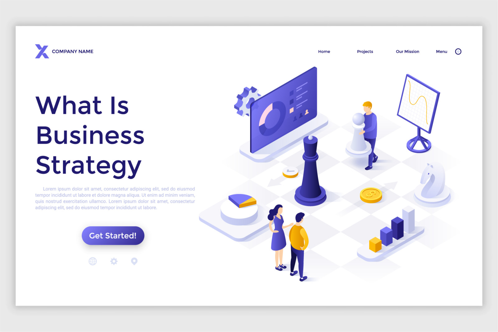 12 Isometric Templates. Business Strategies