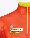 Men's Quarter Zip Sweatshirt Mockup