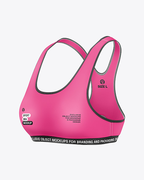 Women's Sports Bra Mockup - Half Side View