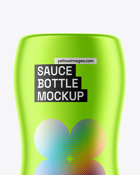 Metallized Sauce Bottle Mockup