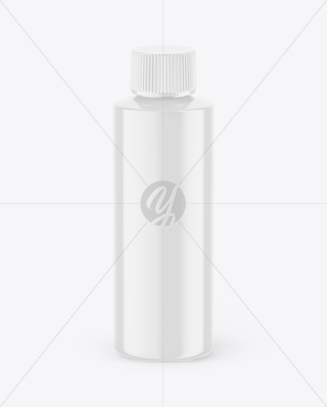 Glossy Plastic Bottle Mockup