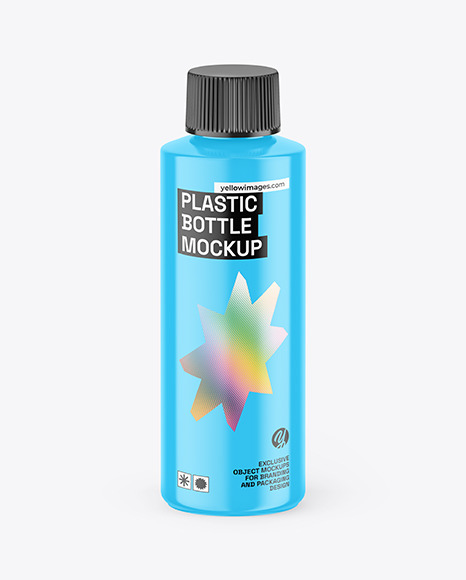 Glossy Plastic Bottle Mockup