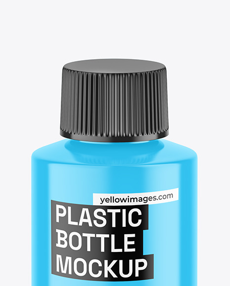 Glossy Plastic Bottle Mockup