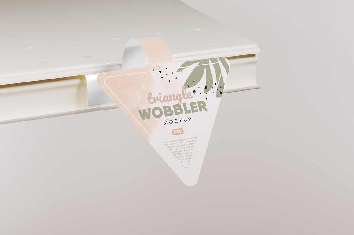 Advertising Shelf Wobbler Different Shapes Set Mockup