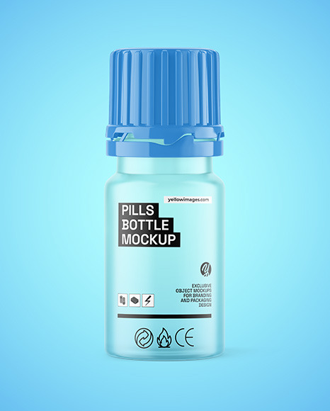 Frosted Pills Bottle Mockup