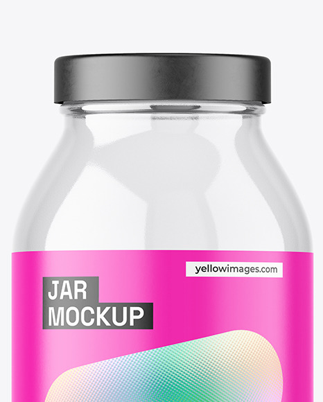 Clear Glass Jar Mockup