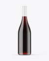 Clear Glass Red Wine Bottle Mockup