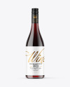 Clear Glass Red Wine Bottle Mockup