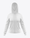 Women’s Full-Zip Hoodie Mockup – Front View