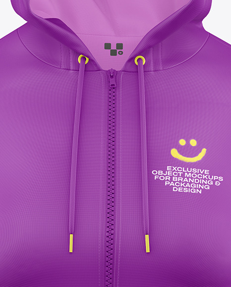 Women’s Full-Zip Hoodie Mockup – Front View