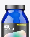 Blue Glass Jar Mockup