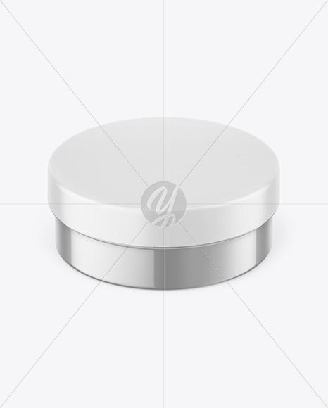 Glossy Metallic Cream Jar Mockup