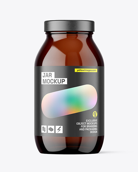 Amber Glass Jar Mockup - 25+36oz+amber+glass+35cl