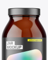 Amber Glass Jar Mockup