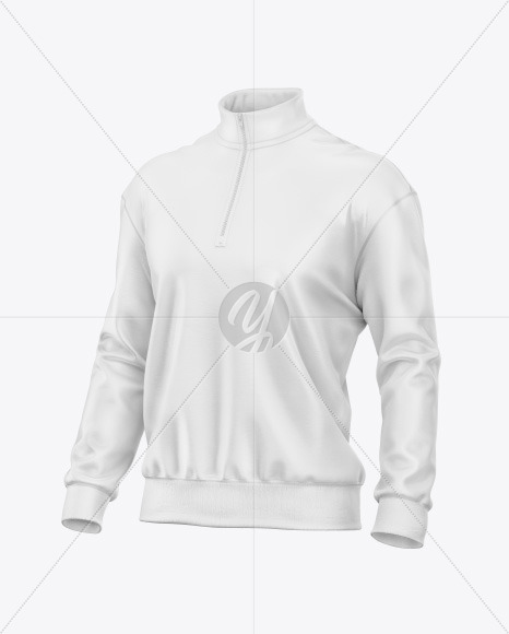 Men's Quarter Zip Sweatshirt Mockup