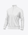 Men's Quarter Zip Sweatshirt Mockup