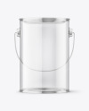 Empty Clear Glass Jar w/ Metal Handle Mockup