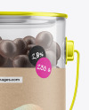 Glass Jar w/ Metal Handle and Chocolate Sweets Mockup