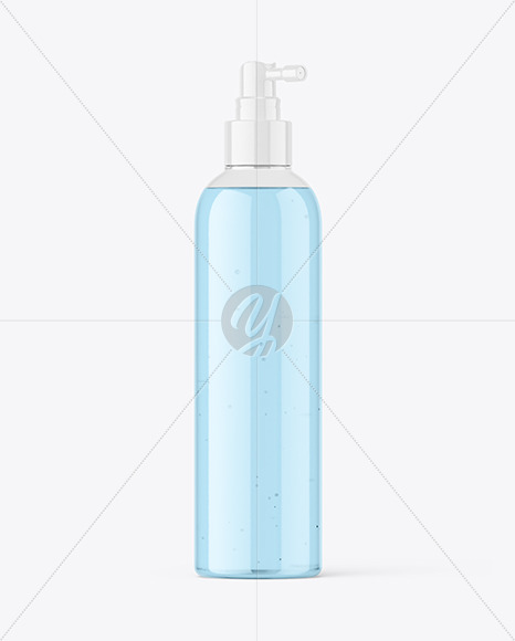 Clear Plastic Bottle w\ Pump Mockup