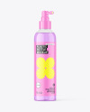 Clear Plastic Bottle w\ Pump Mockup