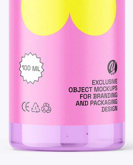 Clear Plastic Bottle w\ Pump Mockup