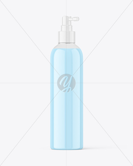 Clear Plastic Bottle w\ Pump Mockup