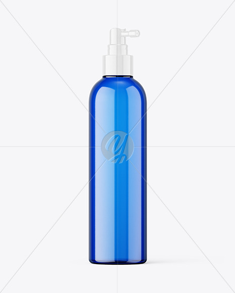 Blue Plastic Bottle w\ Pump Mockup
