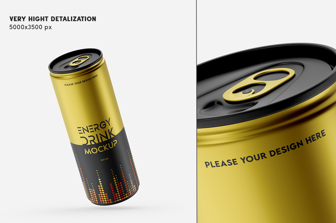 Energy Drink Mockup Set