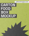 Kraft Carton Food Box Mockup