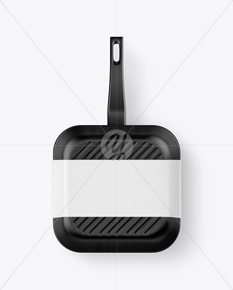 Grill Pan With Matte Label Mockup