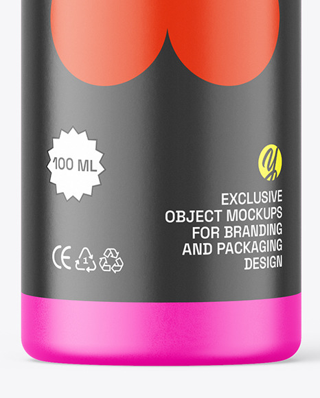 Matte Plastic Bottle w\ Pump Mockup