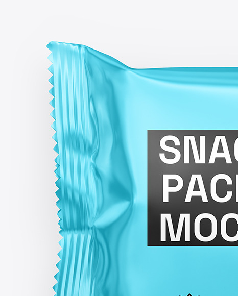 Matte Metallic Snack Package Mockup