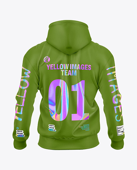 Men's Hoodie Mockup - Back View