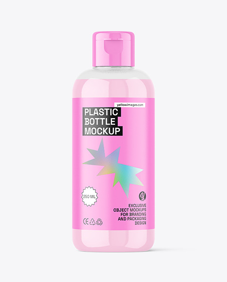 Clear Plastic Bottle Mockup