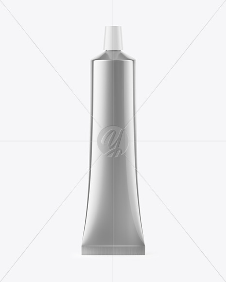 Glossy Metallic Tube Mockup