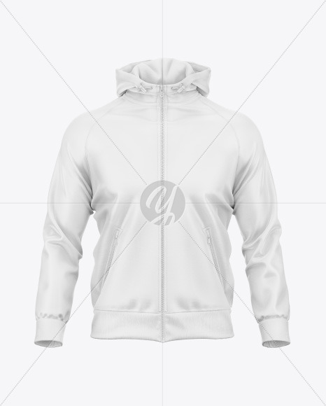 Full-Zip Hoodie Raglan Mockup