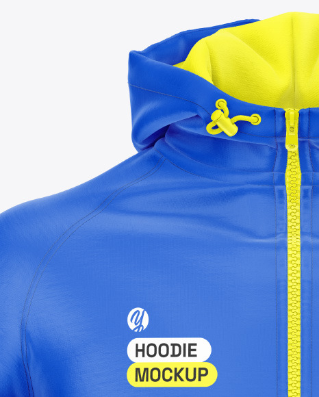 Full-Zip Hoodie Raglan Mockup