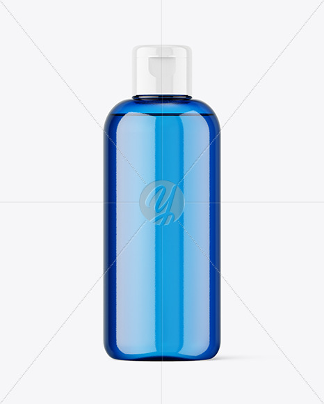 Blue Plastic Bottle Mockup