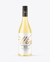 Clear Glass White Wine Bottle Mockup