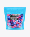 Stand-up Pouch with Gummies Mockup