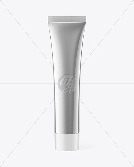 Glossy Metallic Tube Mockup