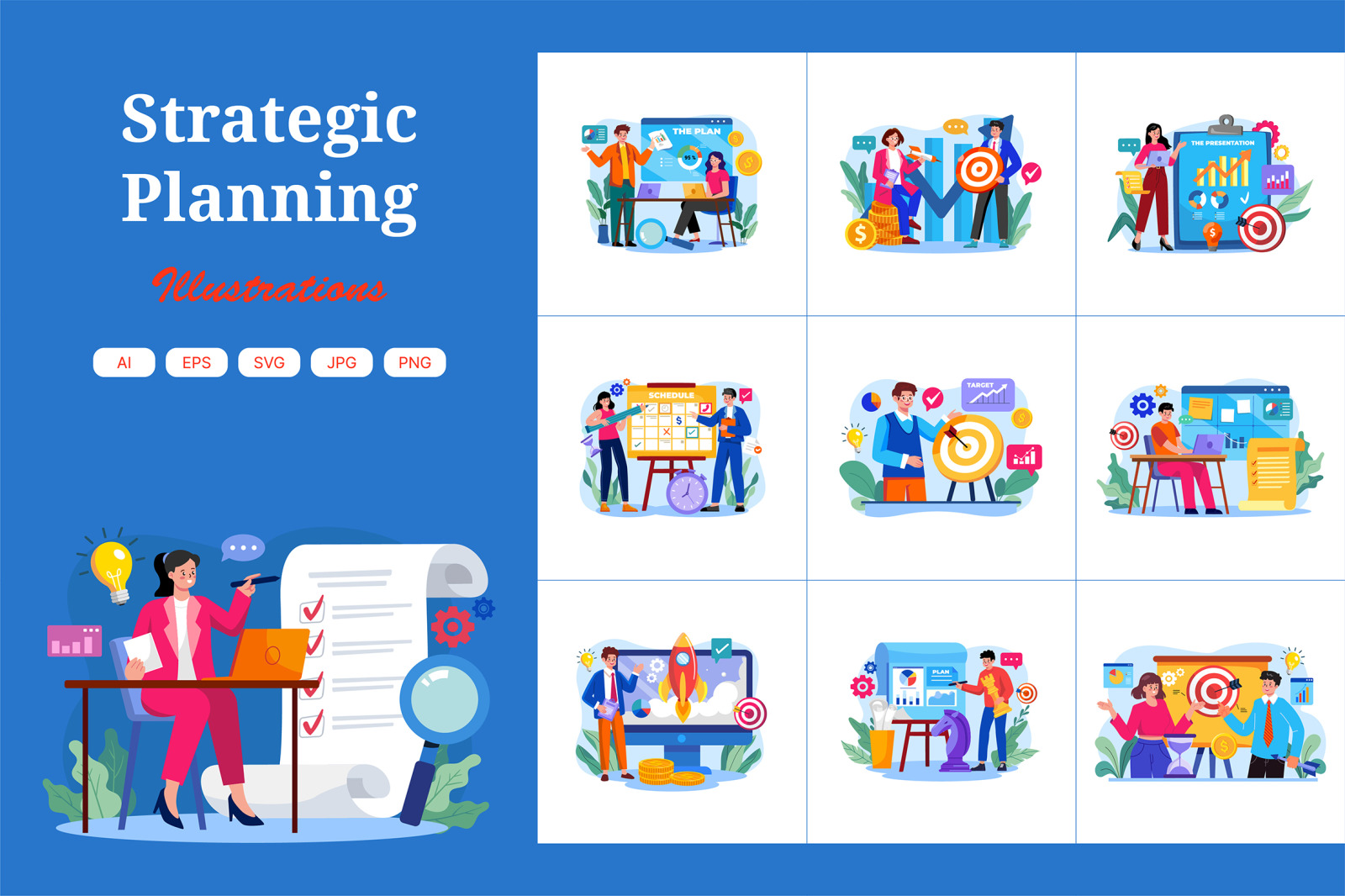 M645_Strategic Planning Illustration Pack