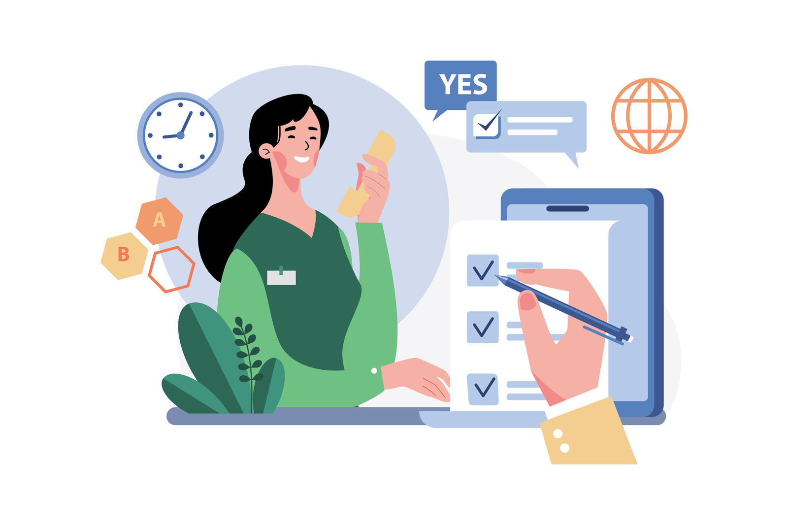 M647_Online Survey Illustration Pack M647_Online Survey Illustration Pack