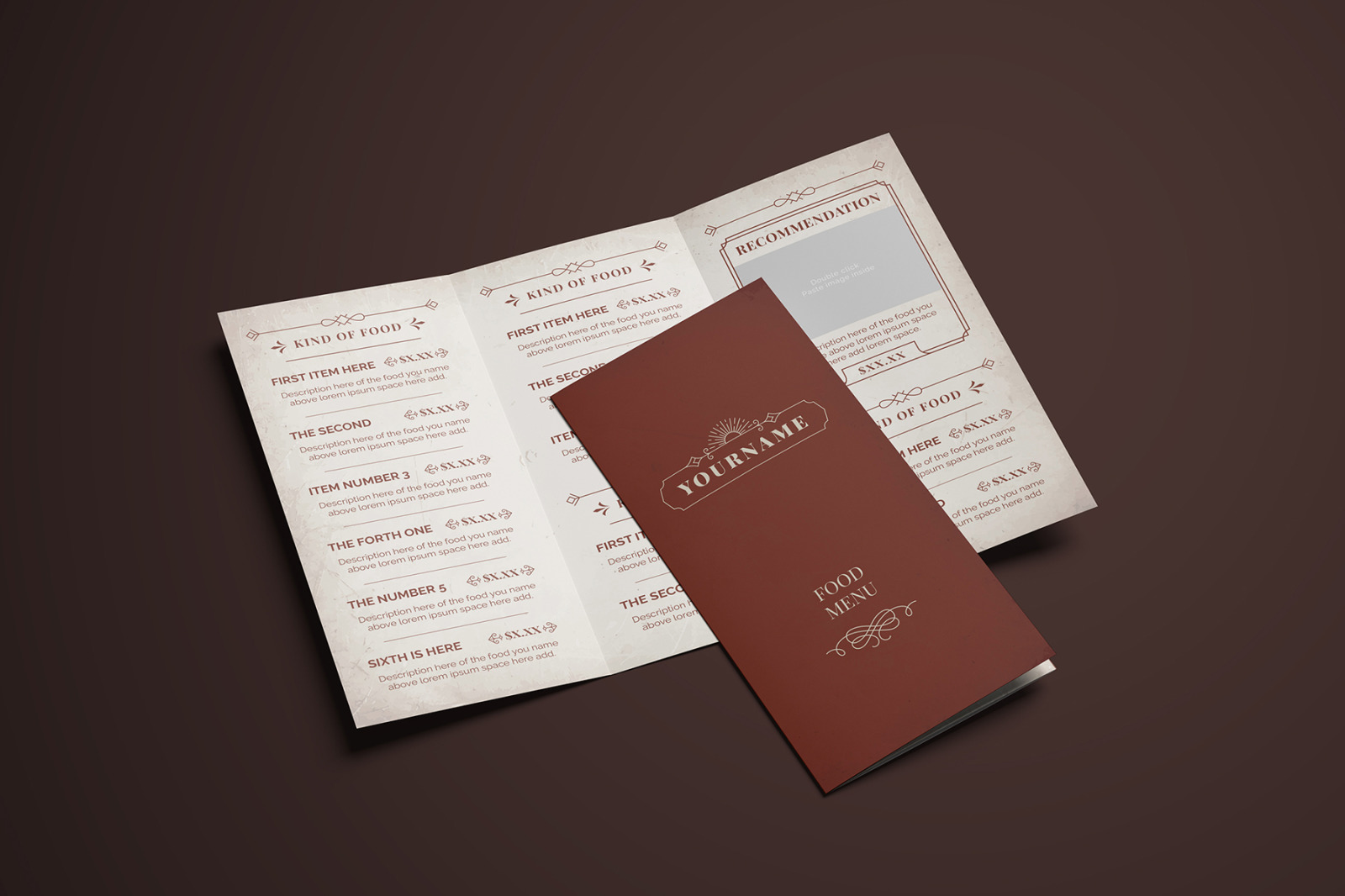 Vintage Bodegon Food Menu Stationery